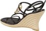 TORY BURCH Espadrille Sleehak Sandalen Black Dames - Thumbnail 3