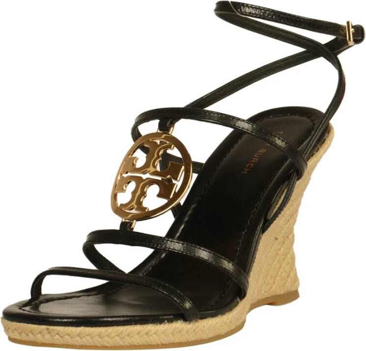 TORY BURCH Espadrille Wedge Platte Schoenen Black Dames