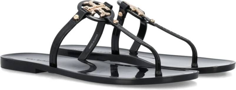 TORY BURCH Zwarte Sandalen met Goudkleurige Details Black Dames