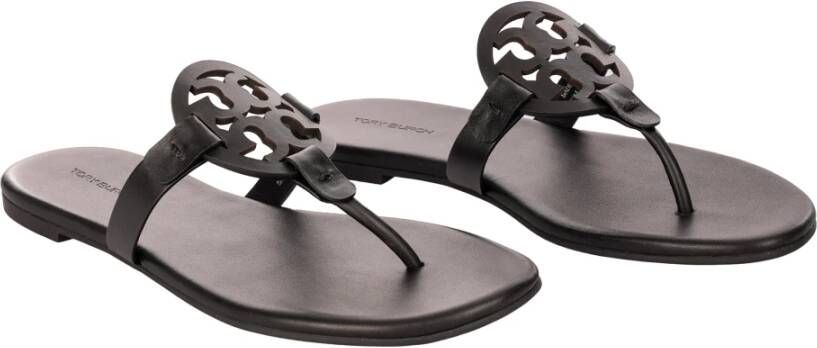 TORY BURCH Elegante Leren Sandalen voor Dames Zwart Dames