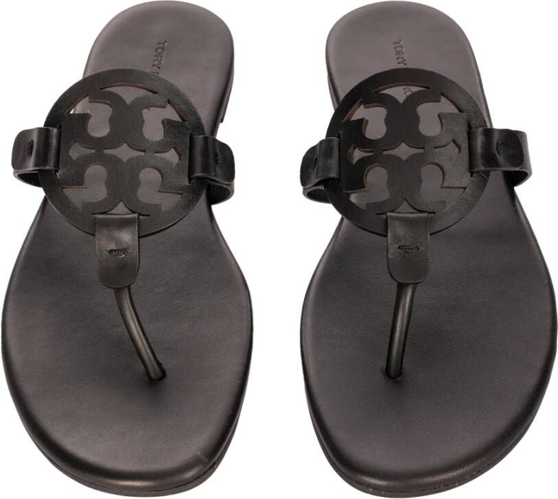 TORY BURCH Elegante Leren Sandalen voor Dames Zwart Dames