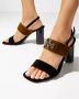 TORY BURCH Fluwelen Hoge Hak Sandalen Eleanor Pavé Brown Dames - Thumbnail 2