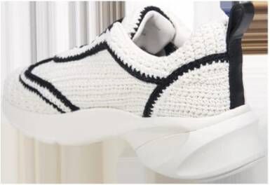 TORY BURCH Gehaakte Sneakers voor Stijlvolle Look Beige Dames