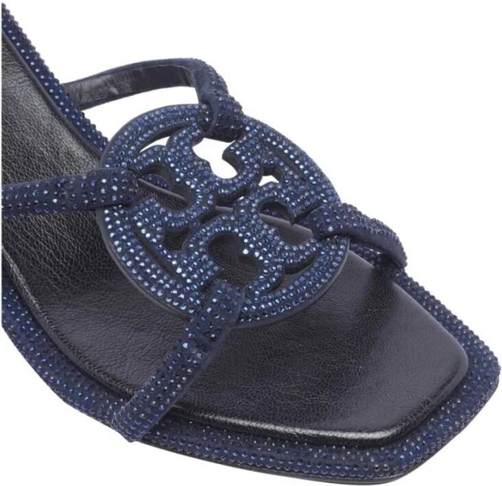 TORY BURCH Geo Bombe Lage Hak Sandaal Blue Dames