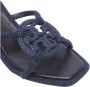 TORY BURCH Geo Bombe Lage Hak Sandaal Blue Dames - Thumbnail 4