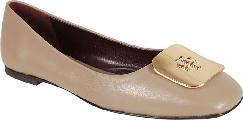 TORY BURCH Georgia Ballet Flats Beige Dames