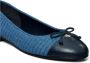 TORY BURCH Gewatteerde Cap-Toe Ballet Denim Schoenen Blue Dames - Thumbnail 3