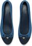 TORY BURCH Gewatteerde Cap-Toe Ballet Denim Schoenen Blue Dames - Thumbnail 4