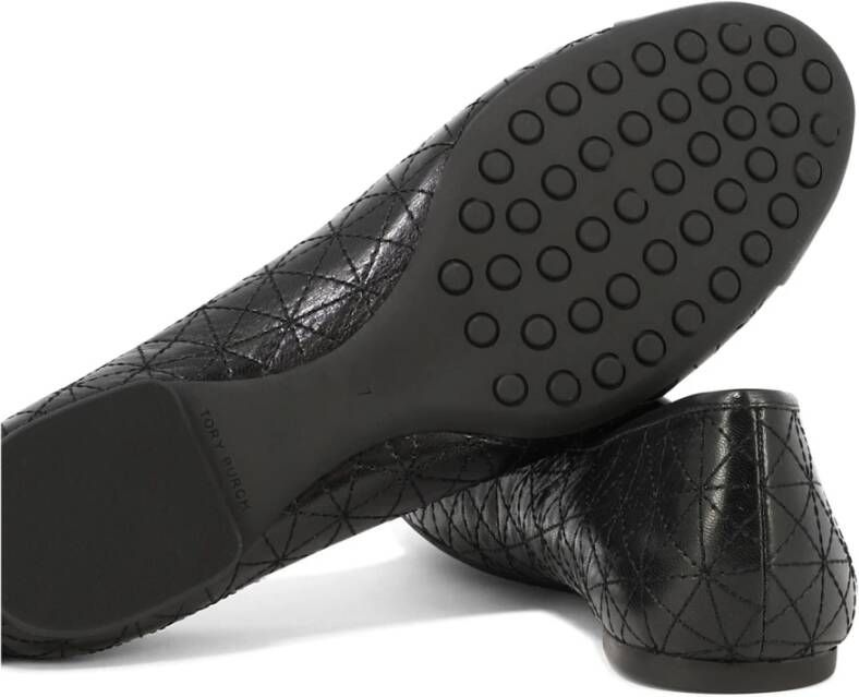 TORY BURCH Gewatteerde Leren Ballet Flats Black Dames