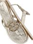 TORY BURCH Gouden Leren Sandalen met Logo Yellow Dames - Thumbnail 5