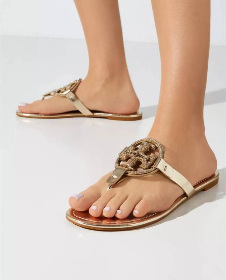 TORY BURCH Gouden sandalen Miller Yellow Dames