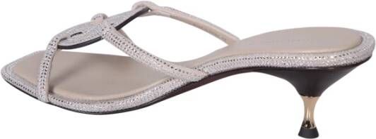 TORY BURCH Grijze Sandalen met Kristallen Gray Dames