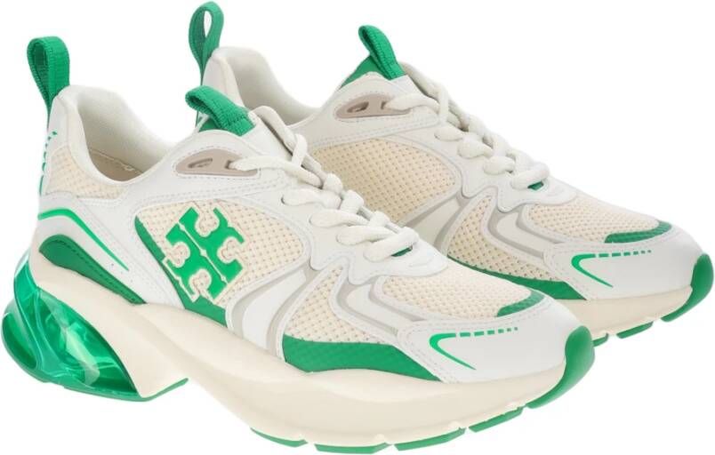 TORY BURCH Groene Sneakers Regular Fit Geschikt voor Alle Temperaturen Andere Vezels 100% Green Dames