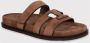 TORY BURCH Ines Sportieve Slide Sandaal Brown Dames - Thumbnail 2