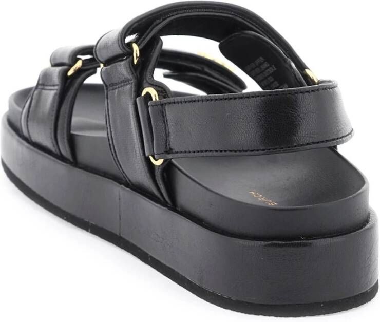 TORY BURCH Kira Sport Sandalen met Verstelbare Klittenbandsluitingen Black Dames