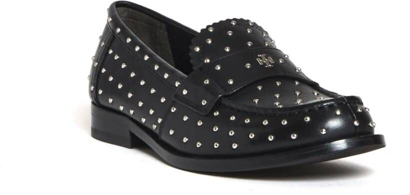 TORY BURCH Klassieke Stud Loafer in Zwart Leer Black Dames