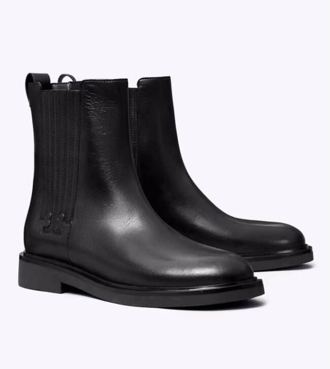 TORY BURCH Klassieke T Gore Chelsea Boot Zwart Black Dames