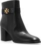 TORY BURCH Zwarte Leren Enkellaarzen Puntige Neus Black Dames - Thumbnail 4