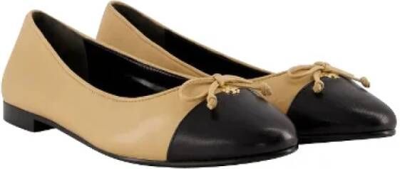 TORY BURCH Leather flats Beige Dames