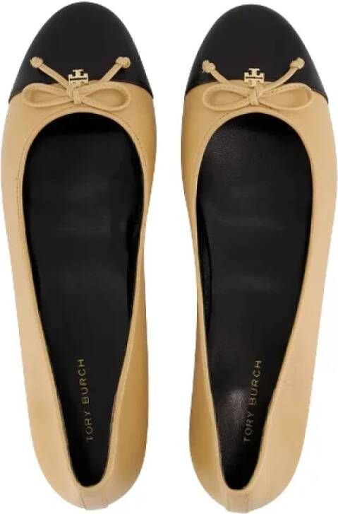 TORY BURCH Leather flats Beige Dames