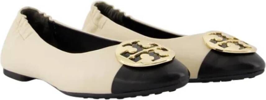 TORY BURCH Leather flats Beige Dames