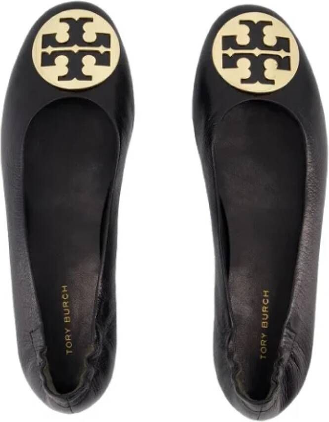 TORY BURCH Leather flats Black Dames