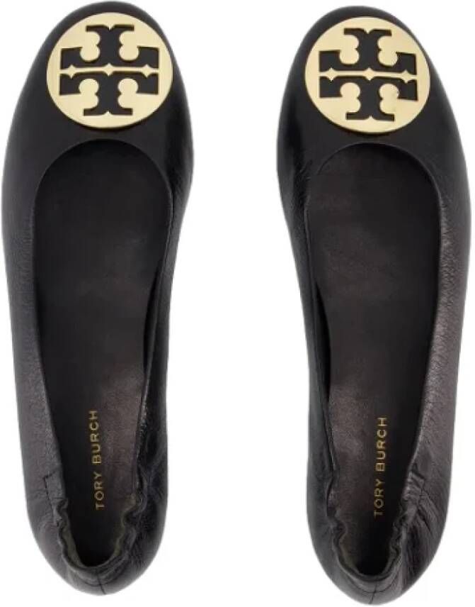 TORY BURCH Leather flats Black Dames