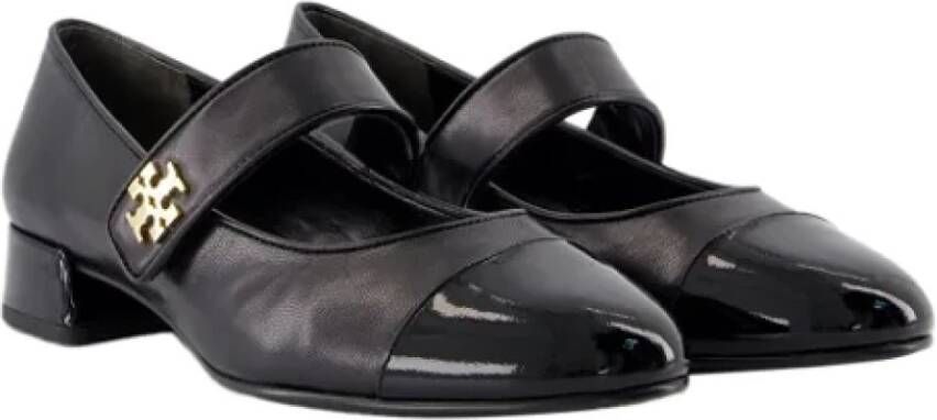 TORY BURCH Leather flats Black Dames