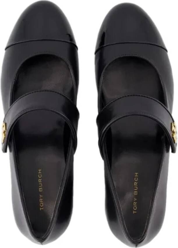 TORY BURCH Leather flats Black Dames