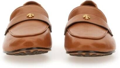 TORY BURCH Leren Ballerina Schoenen met Rubberen Zool Brown Dames