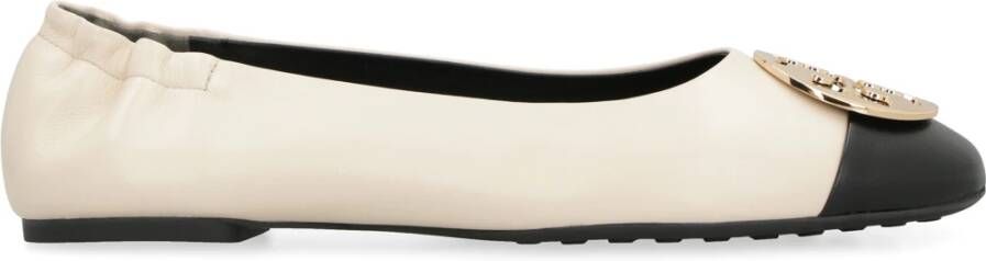 TORY BURCH Leren ballet flats Beige Dames