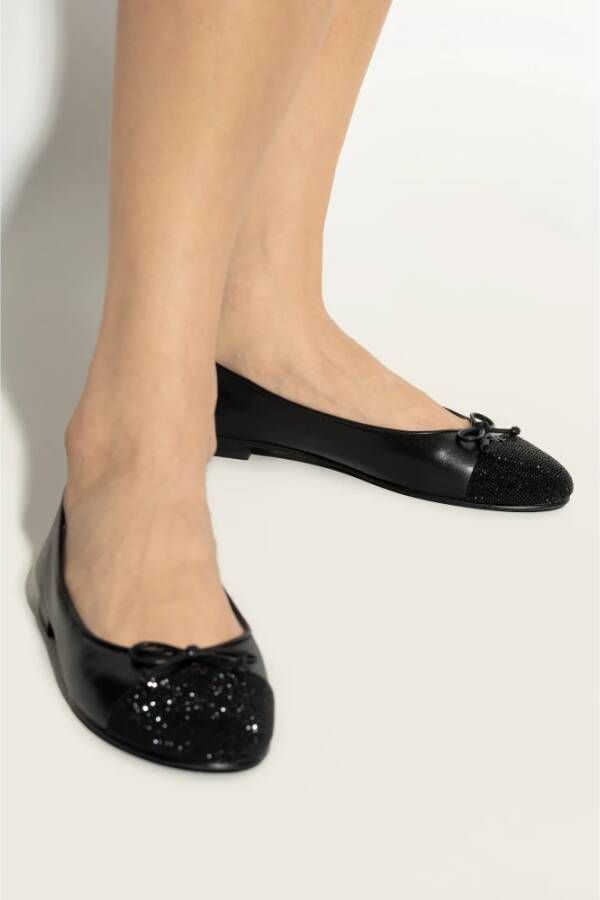 TORY BURCH Leren balletflats Black Dames