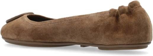 TORY BURCH Leren balletflats Brown Dames