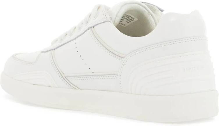 TORY BURCH Leren Court Sneakers met Double T White Dames