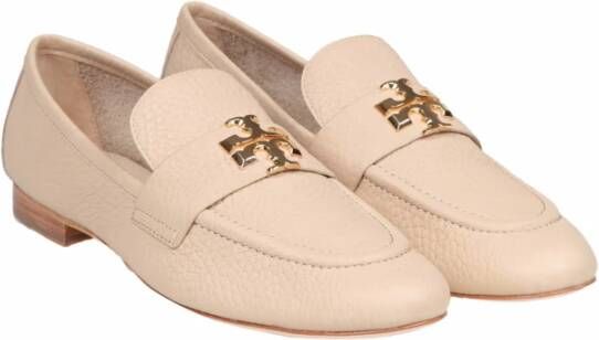 TORY BURCH Leren Loafer Sandaal Beige Dames