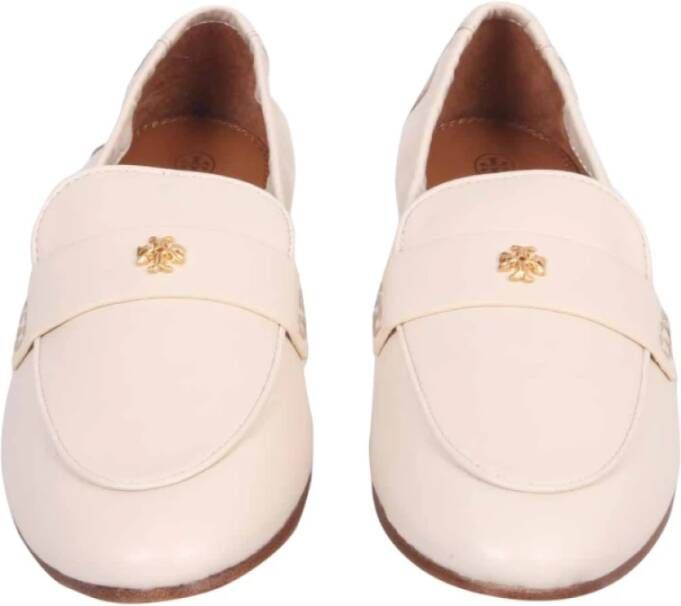 TORY BURCH Leren Mocassin met Rubberen Zool Beige Dames