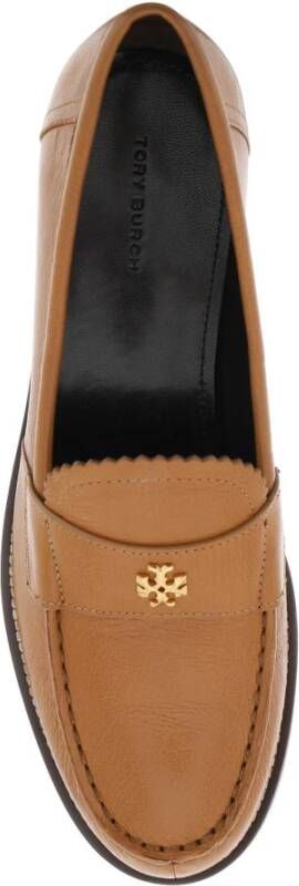 TORY BURCH Leren Perry Mocassins Brown Dames