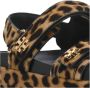 TORY BURCH Leren sandalen met dierenprint Brown Dames - Thumbnail 6