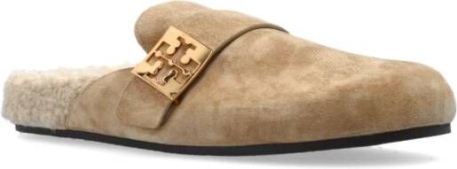 TORY BURCH Leren slides Amalfi Beige Dames