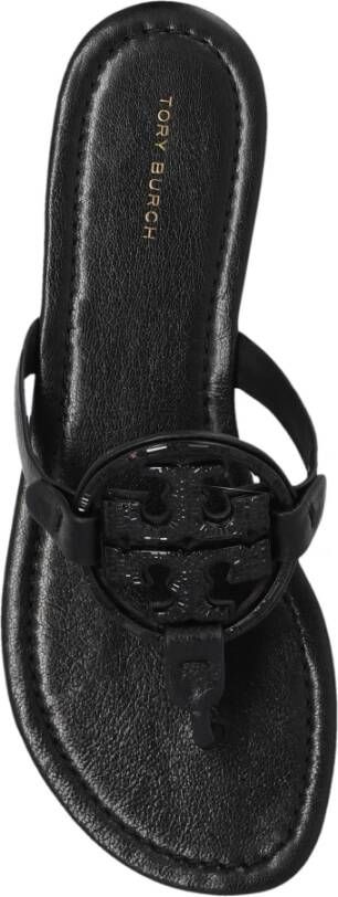 TORY BURCH Leren Slides Black Dames