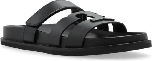 TORY BURCH Leren slides Ines Black Dames