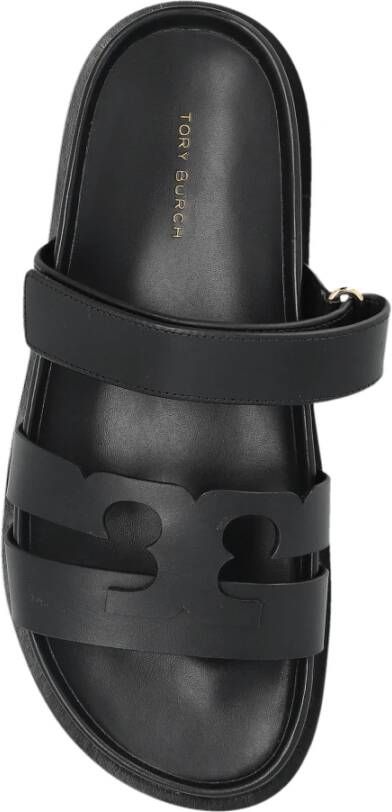 TORY BURCH Leren slides Ines Black Dames