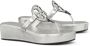 TORY BURCH Metallic Double T Teenslippers Gray Dames - Thumbnail 2