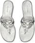 TORY BURCH Metallic Double T Teenslippers Gray Dames - Thumbnail 3