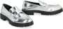 TORY BURCH Metallic Eco Leren Loafers Ronde Neus Gray Dames - Thumbnail 2