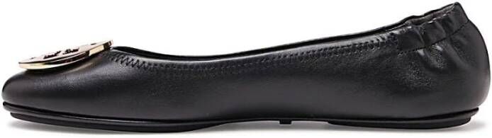 TORY BURCH Metallic Reis Ballet Flats Black Dames