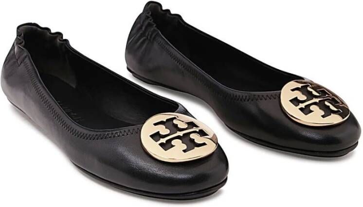 TORY BURCH Metallic Reis Ballet Flats Black Dames