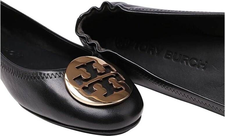 TORY BURCH Metallic Reis Ballet Flats Black Dames