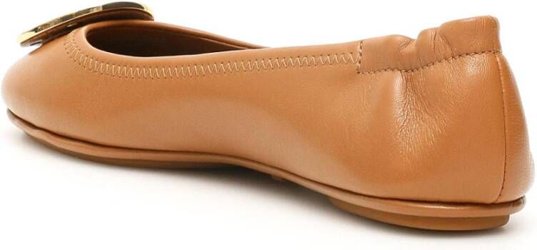 TORY BURCH Iconische Nappa Ballerina's Brown Dames