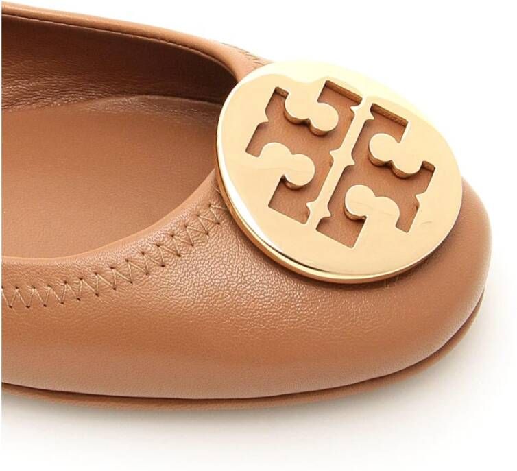 TORY BURCH Iconische Nappa Ballerina's Brown Dames